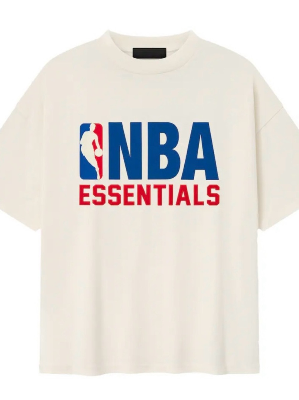NBA Essentials Logo Short Sleeve Tee - White with Blue & Red Logo